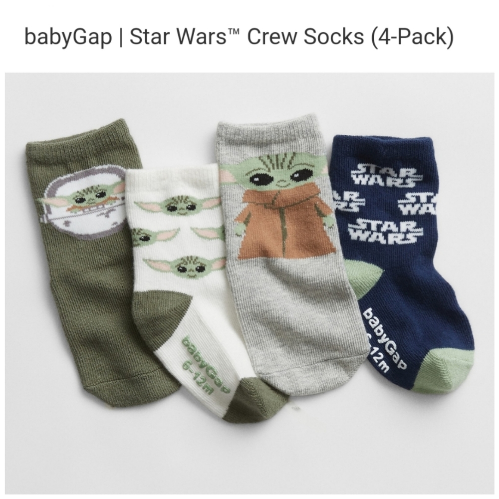 👀50% OFF - NWT‼️ GAP brand Boy's Disney Star Wars 4-pack of Socks